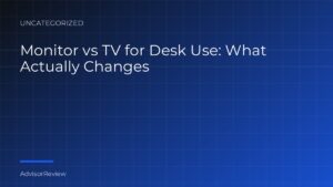 Monitor vs TV for Desk Use: What Actually Changes - AdvisorReview